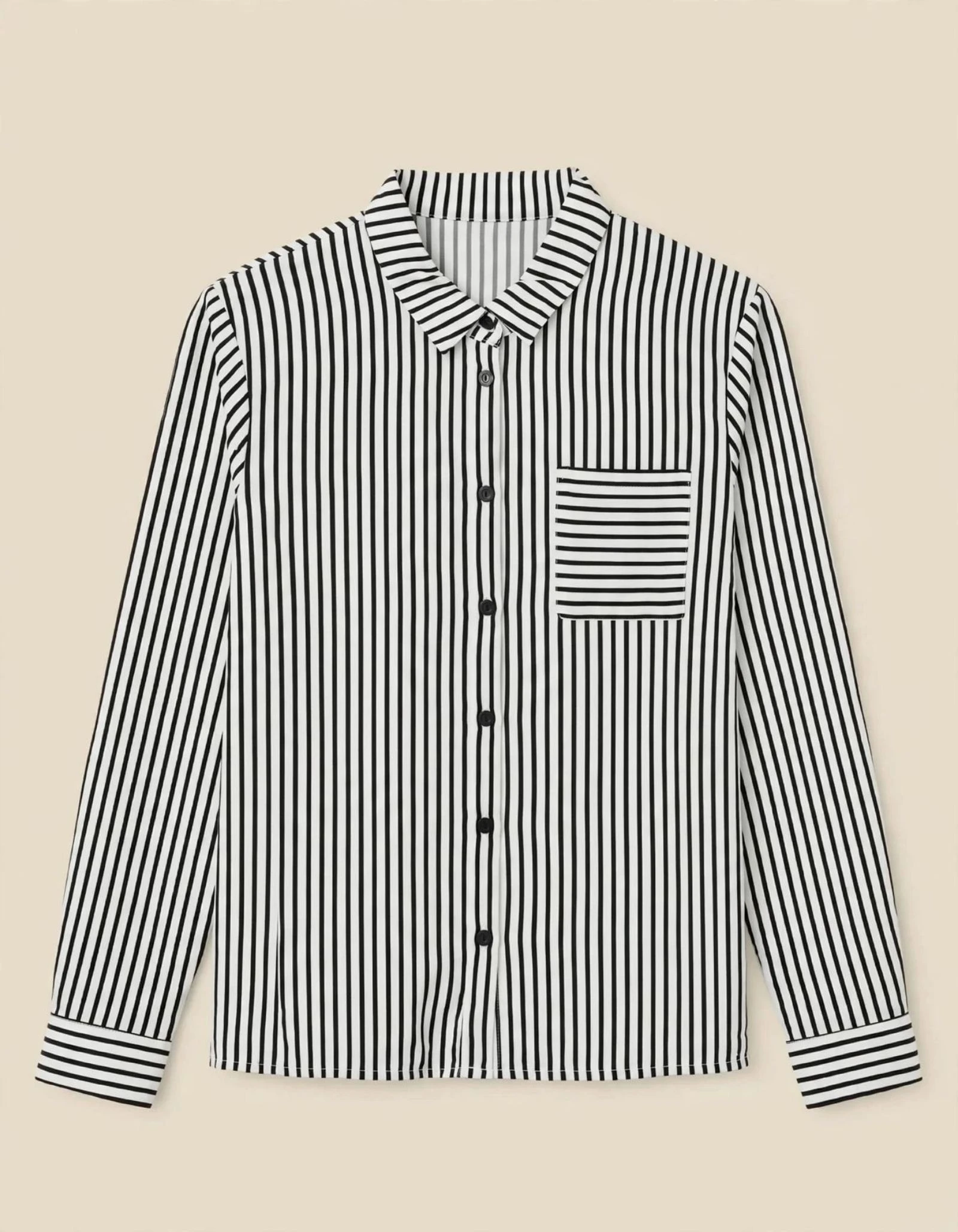 Chemise rayée noir et blanc H&M fille 12 ans